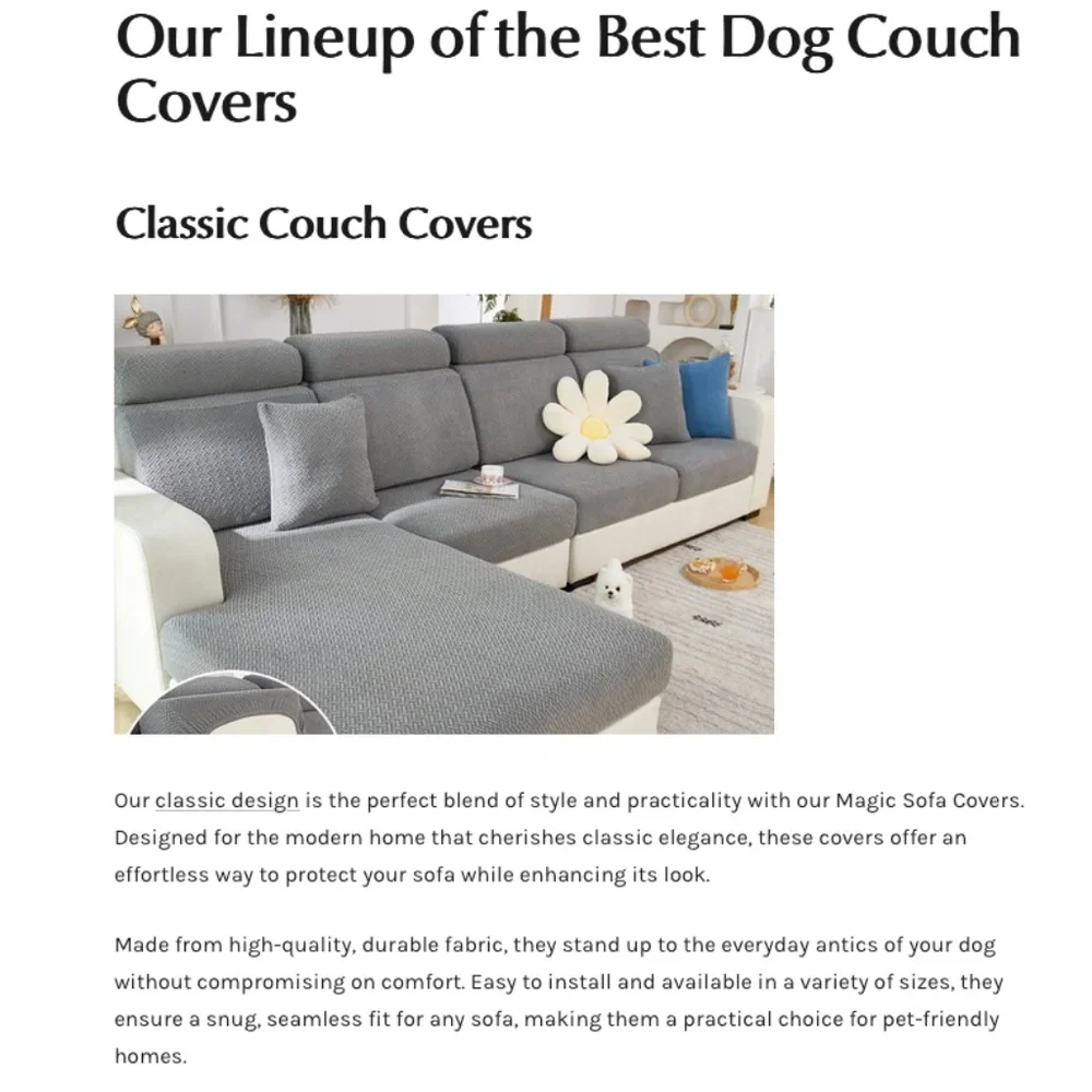 Gray Furniture Cover for Home Accents